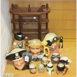 Three Royal Doulton large character jugs, comprising 'Long John Silver', D6335, 'Veteran