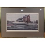 After L.S. Lowry - Lonely House, 20th Century colour print produced in an edition of 500, signed