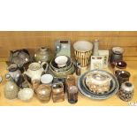 A collection of studio pottery and stoneware, 20th Century, including a Buchanan St. Ives bottle,