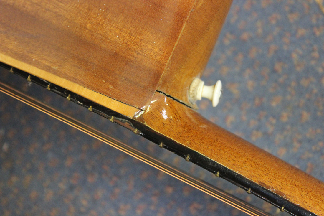 An early/mid-20th Century Continental cittern with stringing to edges, length of back approx 37.5cm, - Image 2 of 3