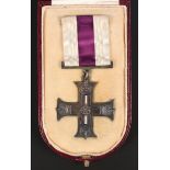 A Military Cross, George V First World War period issue, mounted on the original investiture pin,