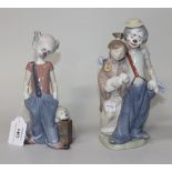 Two Lladro porcelain figures, comprising Pals Forever, No. 7686, and Destination Big Top, No.