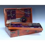 A late 19th Century mahogany and brass bound surgeon's box by Arnold & Sons, London, the hinged
