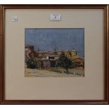 Ken Howard - Continental Views, a pair of watercolours, both signed and dated '83, each approx 17.