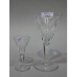 A set of five Waterford Sheila pattern wine glasses, together with five matching sherry glasses.