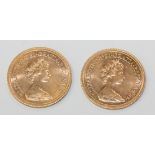 Two Elizabeth II sovereigns 1979.