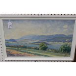 R.H. Mecolf - 'Lac de Bienne, Ile de St. Pierre, Switzerland', oil on canvas, indistinctly signed