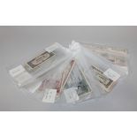 A collection of Second World War period Government of Japan occupation banknotes, including one