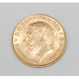 A George V half-sovereign 1914.