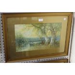 H. Williamson - River Scenes, a pair of watercolours, both signed, each approx 24.5cm x 42.5cm.