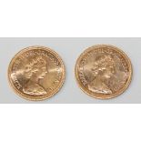 Two Elizabeth II sovereigns 1979.