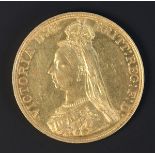A Victoria Jubilee Head five pounds piece 1887.