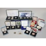 A silver proof piedfort four coin proof set 2005, a Britannia Collection four coin proof set 2005,