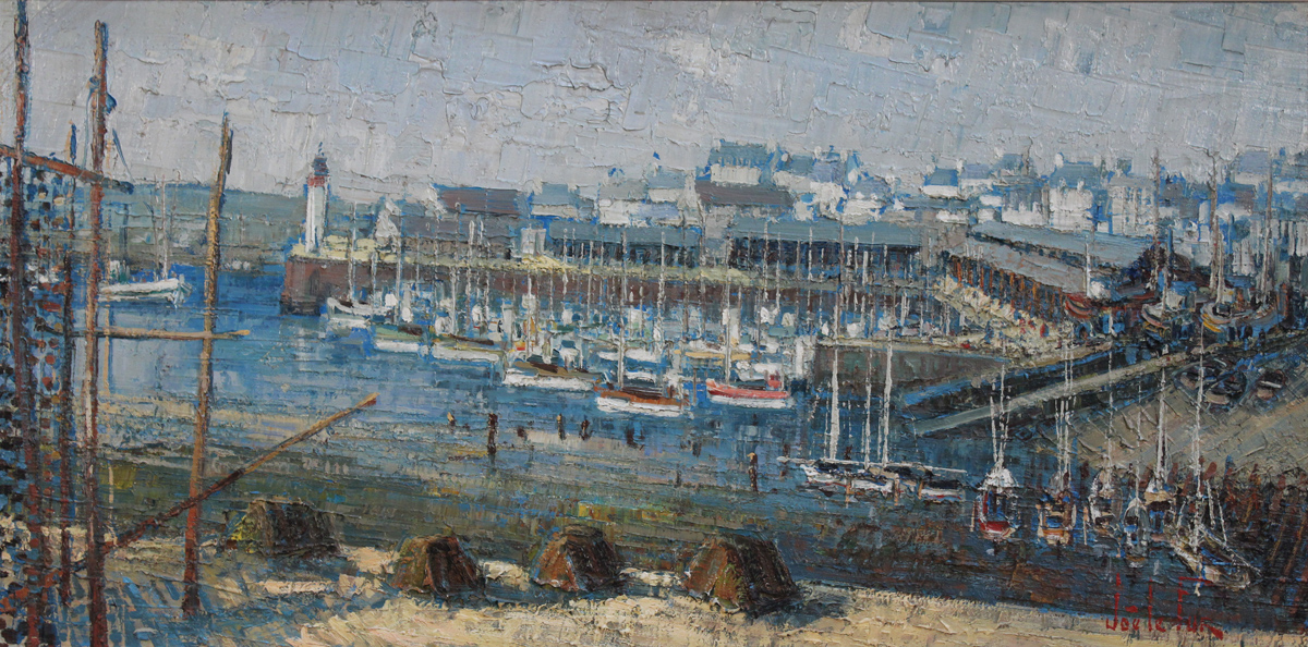 Joë le Fur - 'Bretagne', 20th Century oil on canvas, signed recto, titled verso, approx 39cm x