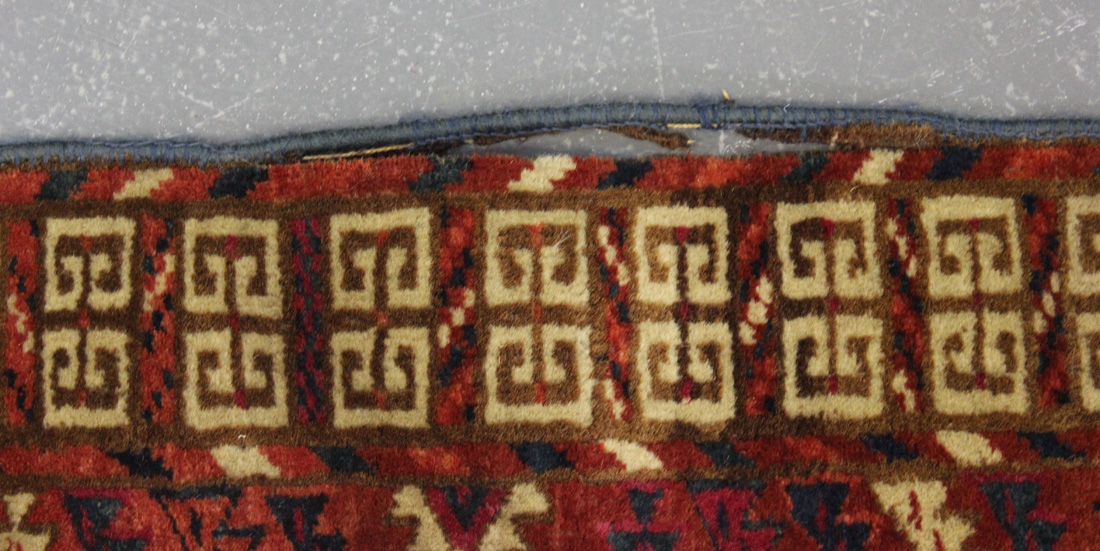 A Tekke Ensi, West Turkestan, circa 1900, the compartmentalized field with overall stylized - Image 3 of 7