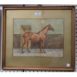G. Roots - 'Reuben' (Study of the Horse), watercolour, signed, titled and dated 1900, approx 24.