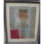 Tom Corey - Study of a Sculpture before a Window, pastel and chalks, signed and dated '88, approx