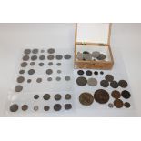 A collection of British, foreign and ancient coins and commemorative medallions, including a Roman