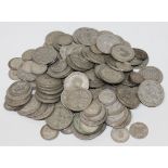 A quantity of British pre-1947 issues, including half-crowns, florins, shillings, sixpences and