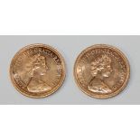 Two Elizabeth II sovereigns 1979.