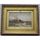 Curtius Duassut - 'A Marsh Farm, Kent', early 20th Century watercolour, signed recto, titled label