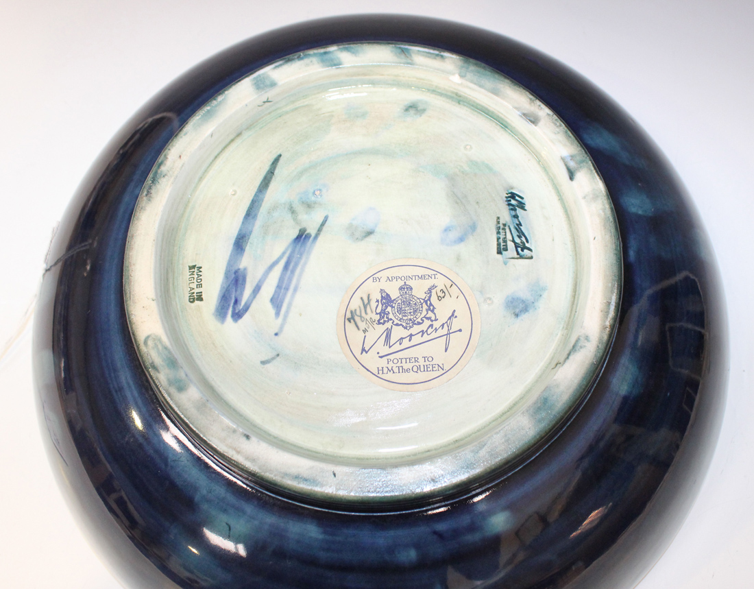 A Moorcroft pottery Freesia pattern circular bowl, 1928-49, the base interior decorated with a spray - Image 2 of 3
