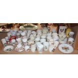 A large collection of Royal commemorative china, including a Goss George V Coronation dish, two Goss