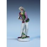 A Meissen porcelain figure of Harlequin Ancien from the Weissenfels Series, mid-18th Century,