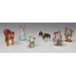 Two Beswick Beatrix Potter's figures, comprising 'Mrs Flopsy Bunny', BP-2, and 'Squirrel Nutkin',