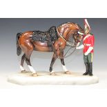 A Michael Sutty porcelain model '5th Dragoon Guards', marked '1st Sample' to base with other black