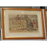 After John Leech - 'A Friendly Mount' and 'Gone Away', a pair of colour lithographs, each approx