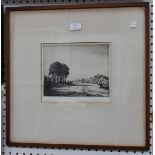 John Gidley Withycombe - View of a Country Path, early 20th Century etching, signed in pencil,