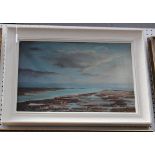 John Mills - 'Bembridge Ledge', oil on canvas, signed recto, titled label verso, approx 39.5cm x