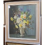 A. Nikolsky - 'Spring Flowers', oil on canvas, signed and dated 1960 recto, titled label verso,