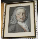 18th Century British School - Head and Shoulders Portrait of a Gentleman, pastel, approx 38cm x