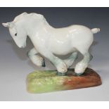 A rare Royal Doulton shire horse modelled by W. Chance, on a naturalistic base, Dapple Grey, HN2578,