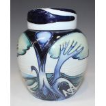 A Moorcroft Pottery Knypersley pattern ginger jar and cover, circa 2004, designed by Emma Bossons,