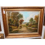 S. Wallis - Country Scenes, a pair of late 19th/early 20th Century oils on canvas, both signed, each