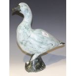 A David Sharp Rye pottery model of a goose, painted mark to base, height approx 33cm.