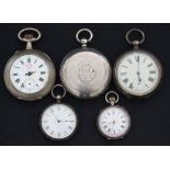 A silver keywind hunting cased gentleman's pocket watch, the gilt lever movement detailed 'W. Dench,