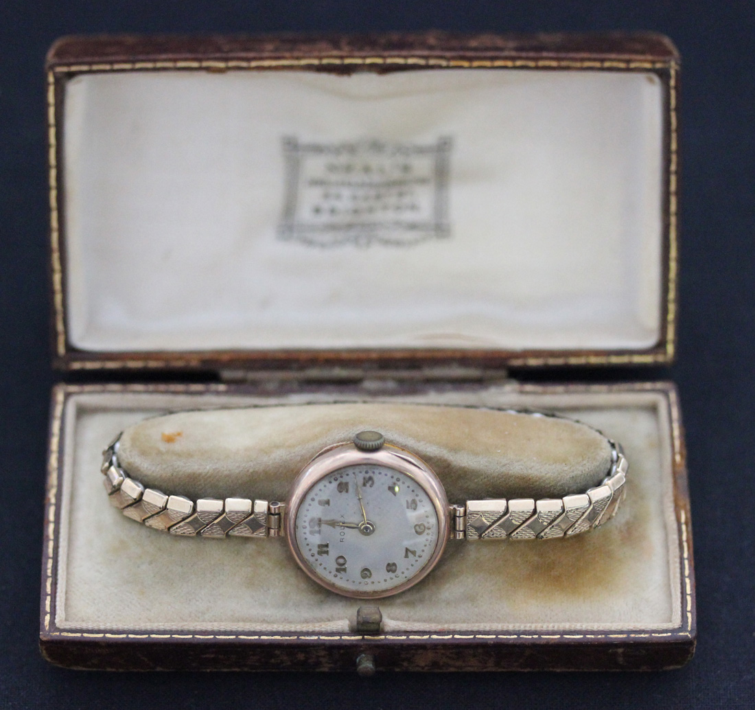 A Rolex 9ct gold circular cased lady's wristwatch, the jewelled lever movement detailed 'Rolex Prima - Image 2 of 3
