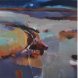 Andy Waite - 'Chalk Path Mist Rising', oil on canvas, signed, titled and dated 2009 verso, approx