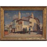 Herbert Truman - 'Sloop Inn, St. Ives', oil on panel, signed recto, titled label verso, approx