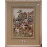 Samuel John Lamorna Birch - 'Dishley Mill near Loughborough', watercolour, signed, titled and