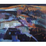 Andy Waite - 'Night Hills, Florence', oil on canvas, signed, titled and dated 2010 verso, approx