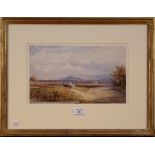 Henry Hine - 'Henfield Common', watercolour, signed and dated 1840, approx 17cm x 28.5cm, within a