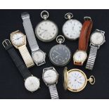 Six gentlemen's wristwatches, comprising Certina Automatic, Delvina, Oris, Rodania Sport, Avia
