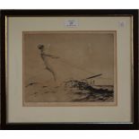 Nat Long - 'The Sea Nymph', monochrome etching, signed, titled and editioned 51/75 in pencil, approx