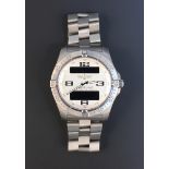 A Breitling Aerospace Advantage quartz titanium finish gentleman's bracelet wristwatch, the signed