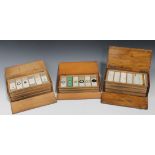 A collection of approximately ninety-two microscope specimen slides, 19th Century and later,